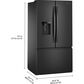 Whirlpool 29.58 Cu. Ft. French Door Refrigerator with In-Door Water and Ice Maker in Fingerprint Resistant Black Stainless Steel, , large