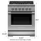 Fisher & Paykel 30" Freestanding Natural Gas Range with 4 Burners in Stainless Steel, , large