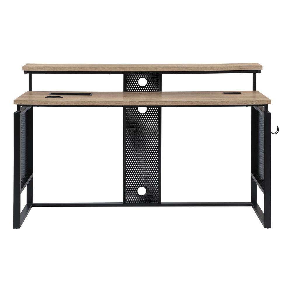 OSP Home Ace 60&quot; Desk with Hutch in River Oak, , large