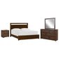 Riva Ridge Modern Loft 4 Piece Queen Panel Bedroom Set in Brownstone, , large