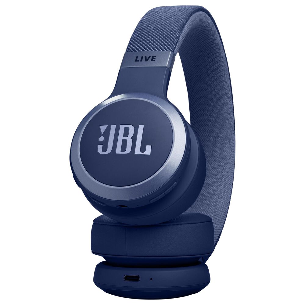 JBL Wireless On-Ear Headphones with True Adaptive Noise Cancelling in Blue, , large
