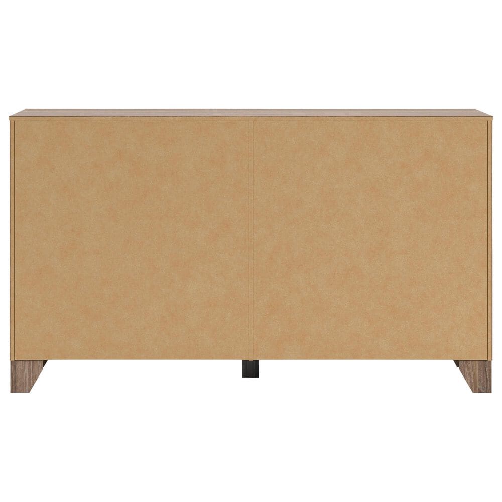 Ashley Sharnari 4-Piece King Bedroom Set in Warm Gray, Brown and Antique White Laminate, , large