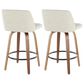 Lumisource Tintori Counter Stool in Cream, Walnut and Black (Set of 2), , large