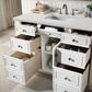 James Martin Vanities Bristol 48" Single Bathroom Vanity in Bright White with 3 cm Lime Delight Quartz Top and Rectangular Sink, , large