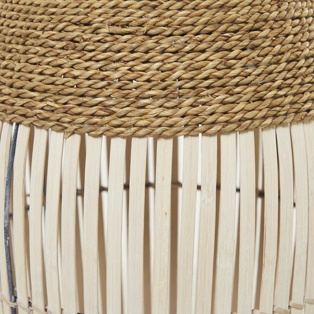 Maple and Jade 40&quot; Handmade Decorative Vase in White, Natural Brown and Cream, , large