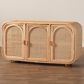 Baxton Studio Evania 3-Door Rattan Storage Cabinet in Natural, , large