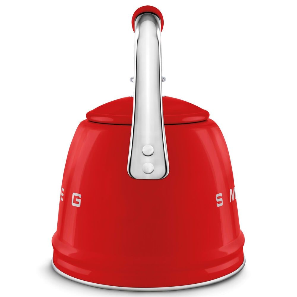SMEG 2.3L Retro Style Electric Whistling Kettle in Red, , large