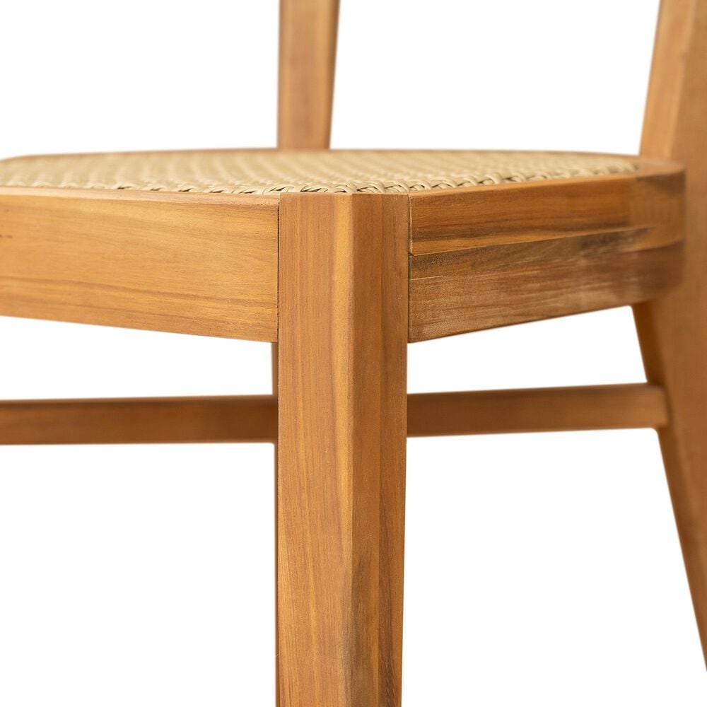Hearth and Haven Netro Outdoor Dining Chair in Light Brown and Teak (Set of 2), , large