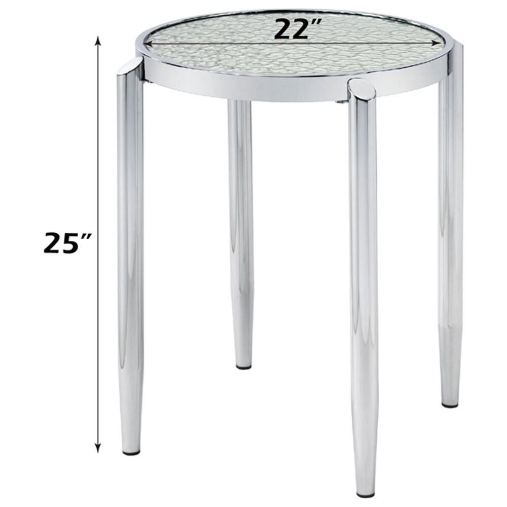 HOMLUX Abbe End Table in Chrome, , large
