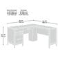 Sauder Pacific View L-Shaped Desk in Saddle Walnut, , large