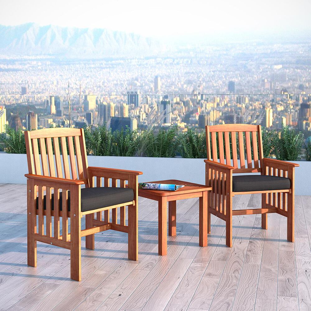 CorLiving Miramar 3-Piece Conversation Set in Cinnamon Brown, , large