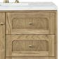 James Martin Vanities Laurent 36" Single Bathroom Vanity in Light Natural Oak with 3 cm Ethereal Noctis Quartz Top and Rectangular Sink, , large
