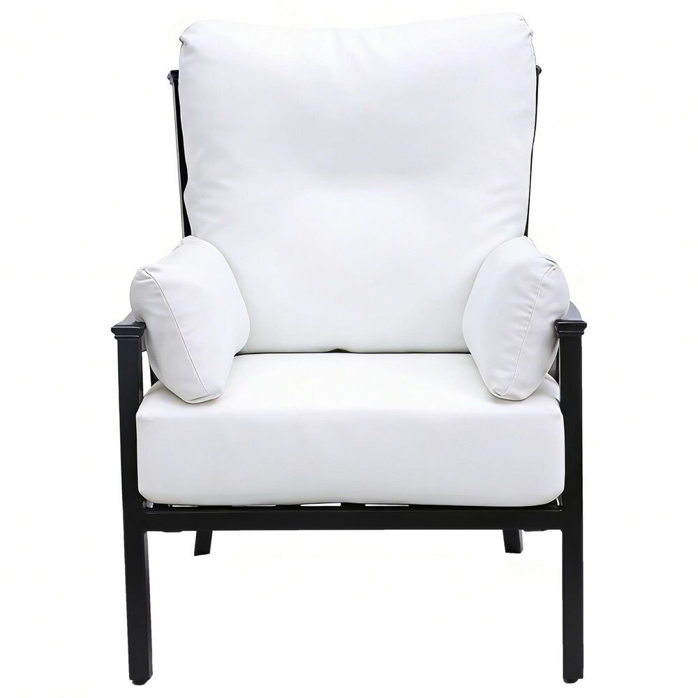 GatherCraft Seville Patio Club Chair with Cushion in Medora Ivory, , large