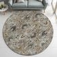 Dalyn Rug Company Silk Road Pewter, Gray, Ivory, Paprika, Sage and Gold 8" Round Area Rug, , large