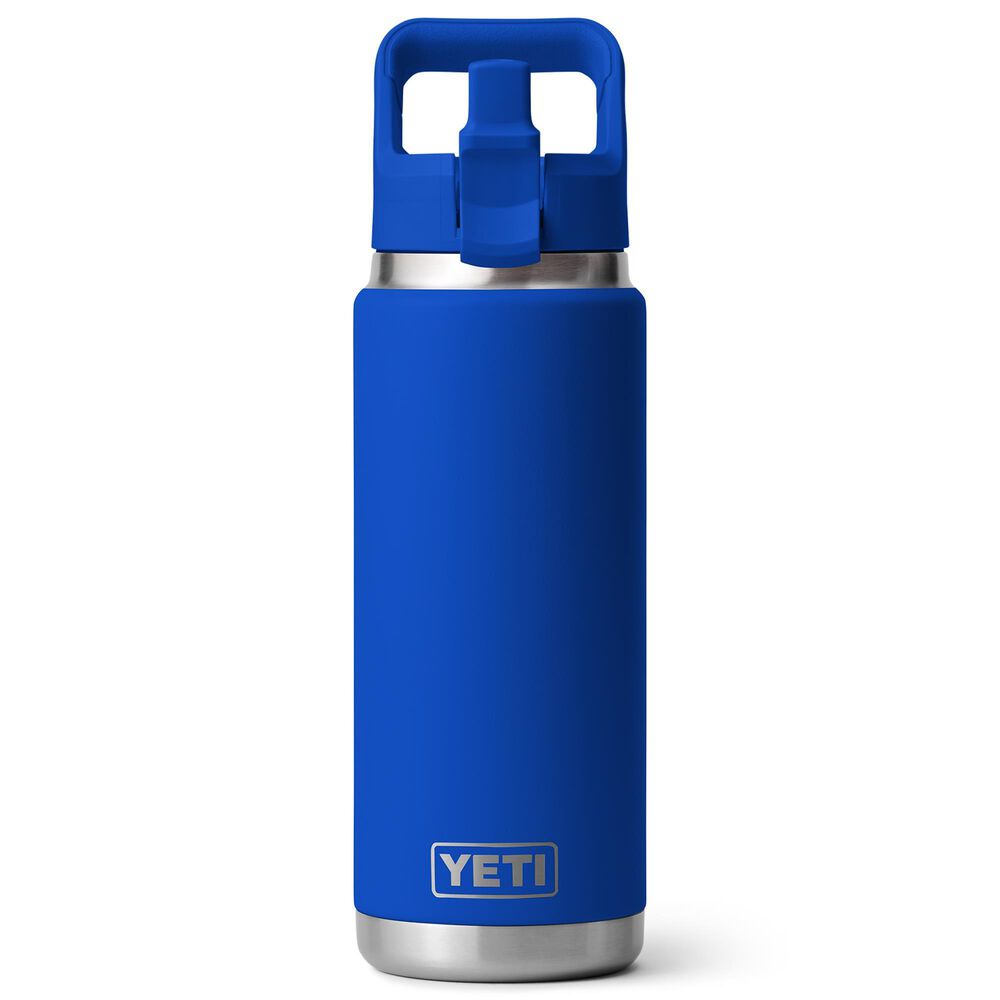 YETI Rambler 26 Oz Water Bottle with Color-Blocked Straw Cap in Royal Blue, , large