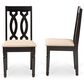 Baxton Studio Cherese Side Chair with Sand Cushion in Dark Brown (Set of 2), , large