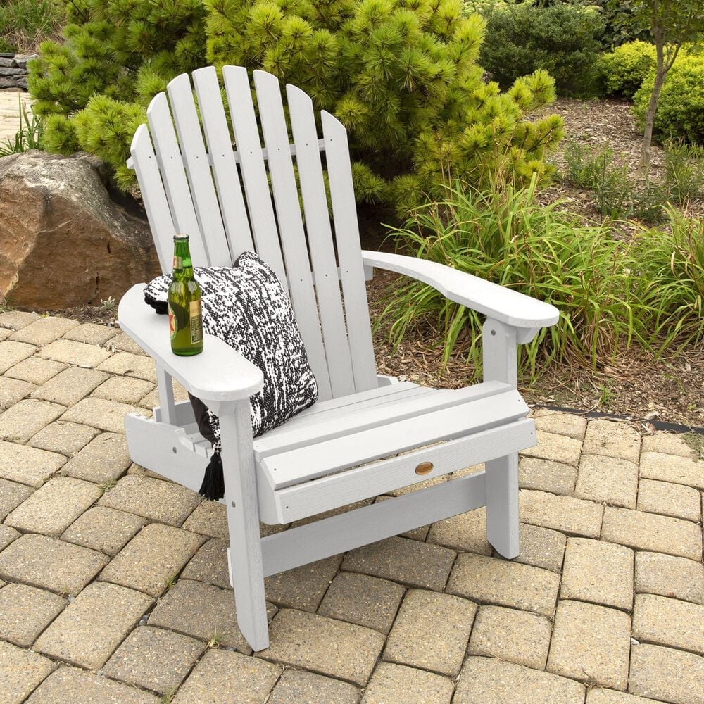 Highwood USA King Hamilton Folding & Reclining Adirondack Chair in White, , large
