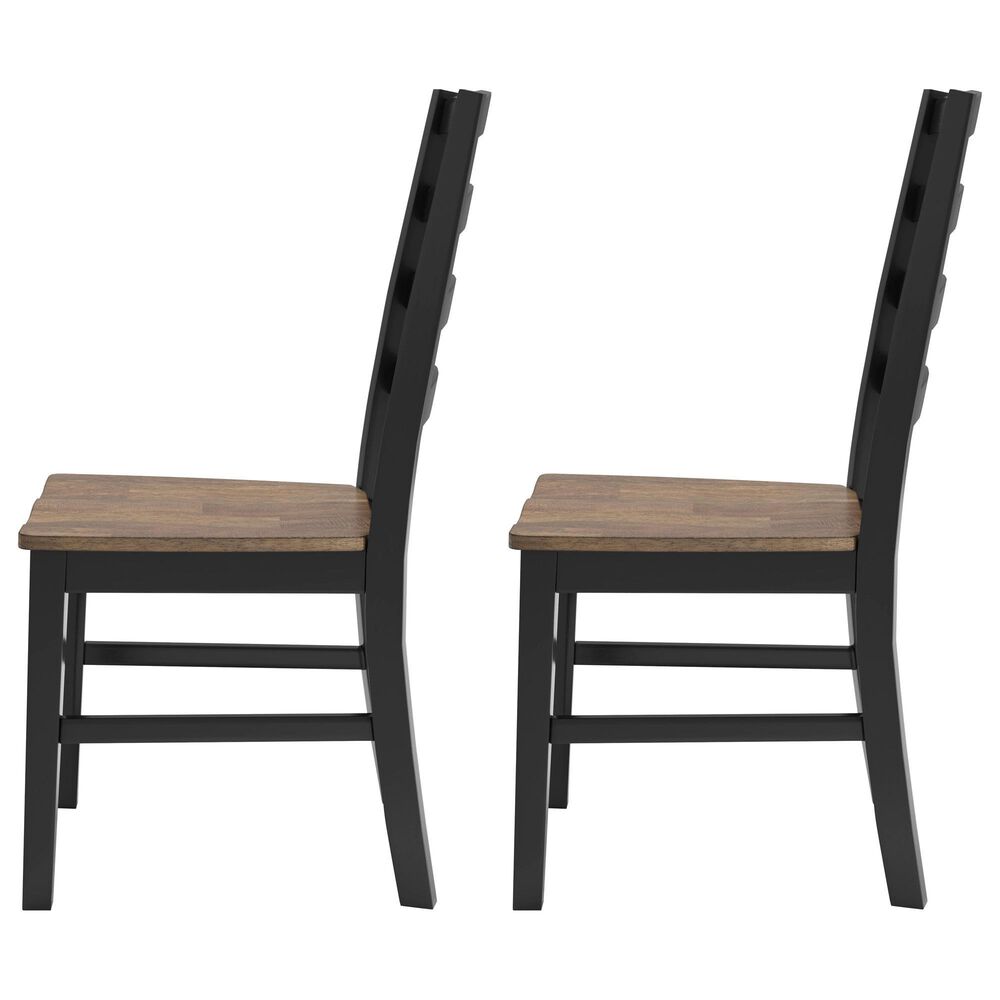 Ashley Wildenauer Dining Chair Set of 2 in Brown and Black, , large
