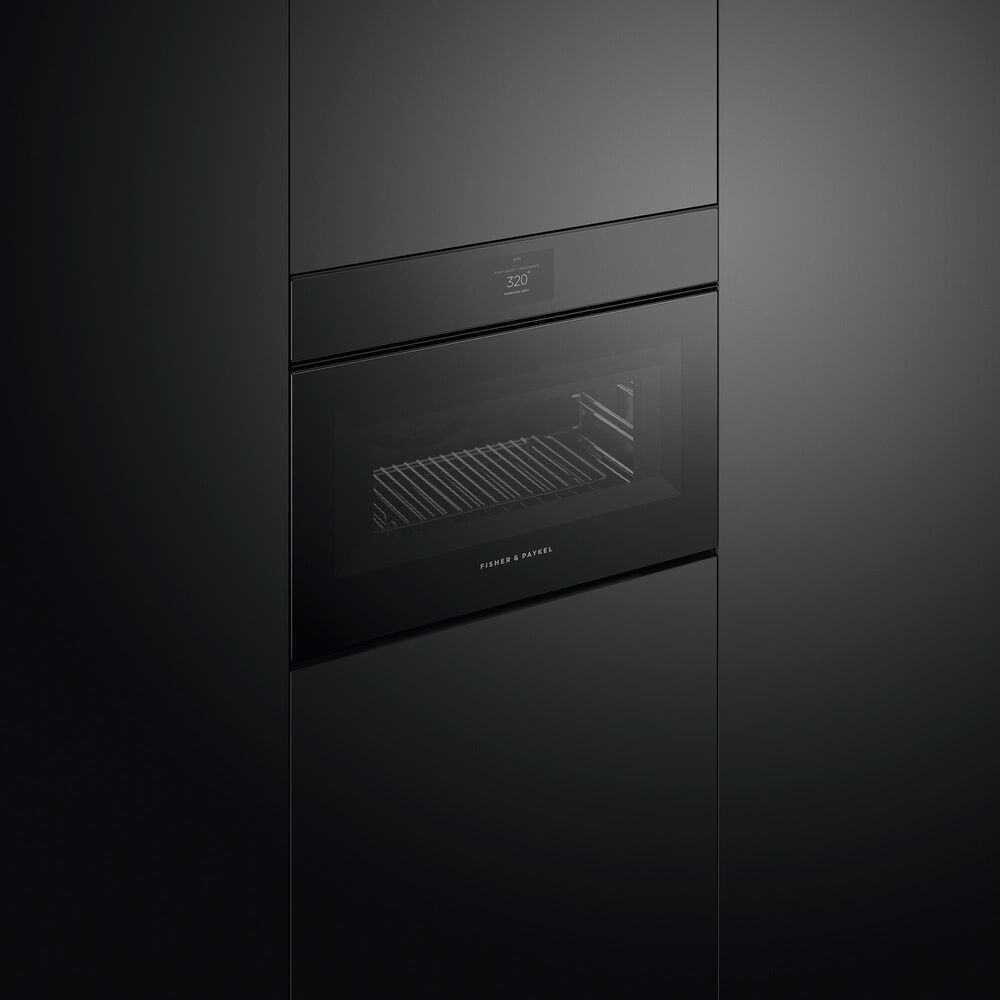 Fisher &amp; Paykel Minimal 24&quot; Single Electric Wall Oven with 22 Functions and Convection in Black, , large