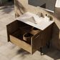 Lexora Home Lancy 36" Single Bathroom Vanity in Rustic Acacia with 2 cm White Quartz Top and Rectangular Sink, , large