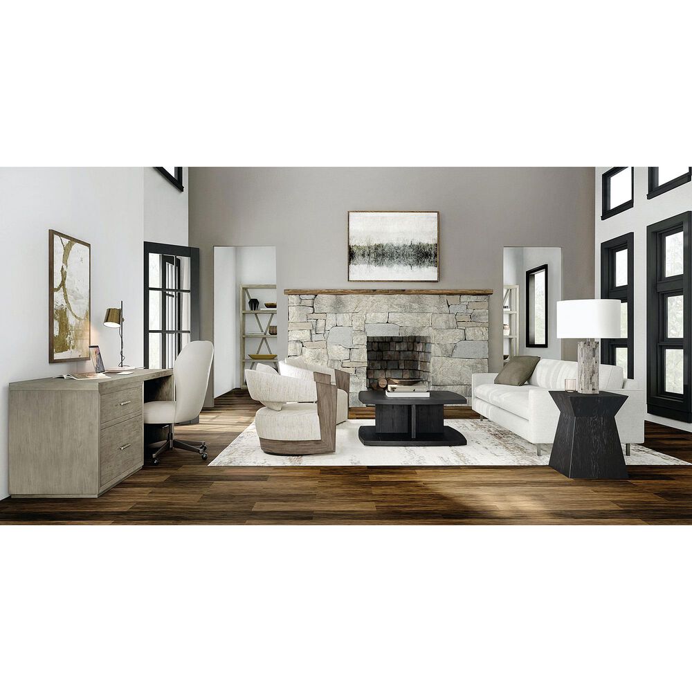 Hooker Furniture Linville Falls Shou Sugi Ban Square Cocktail Table in Charred Black, , large