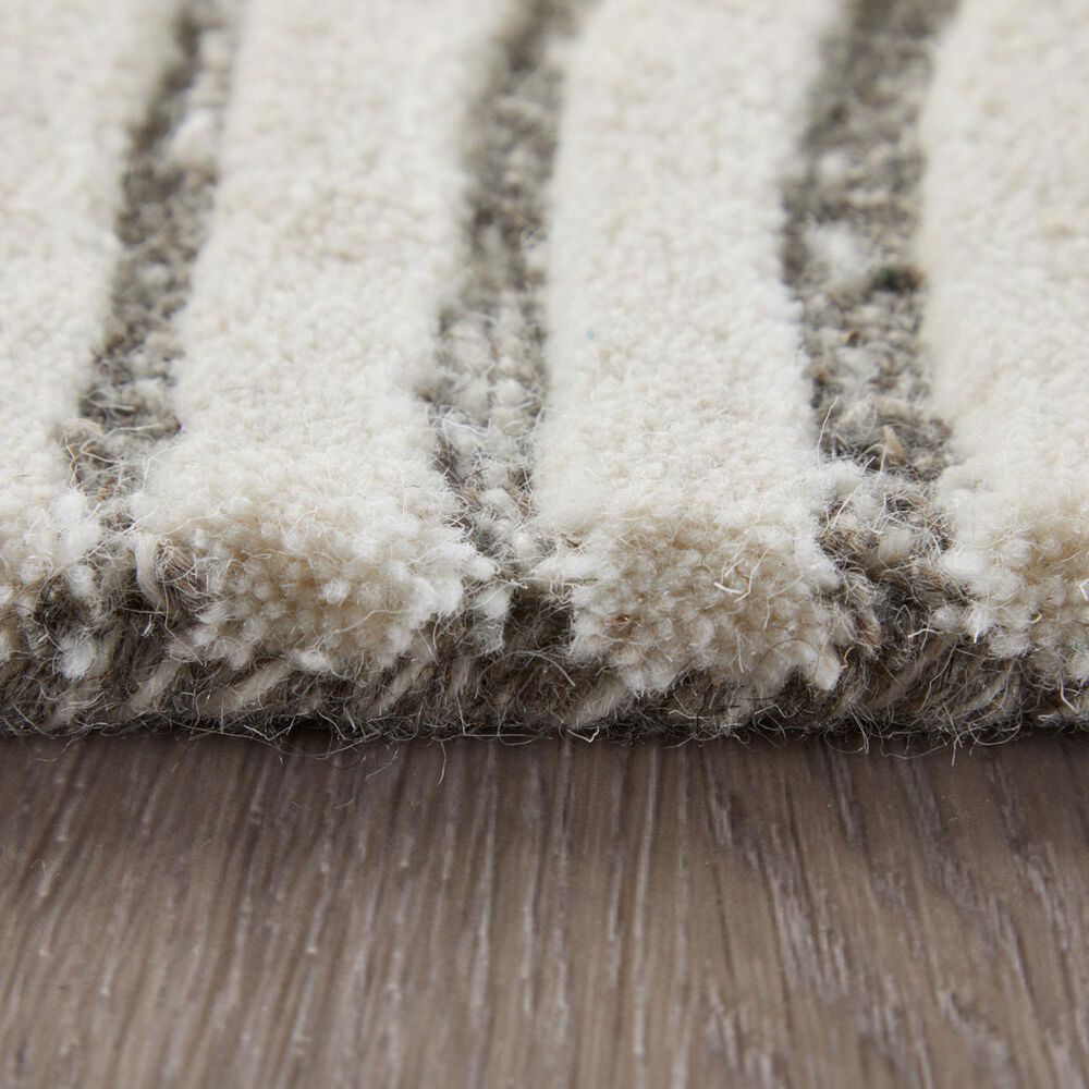 Feizy Kimball Gray and Ivory 3&#39;6&quot; x 5&#39;6&quot; Area Rug, , large