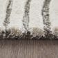 Feizy Kimball Gray and Ivory 3"6" x 5"6" Area Rug, , large
