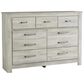 Ashley Bellaby 7 Drawer Dresser in Whitewash, , large