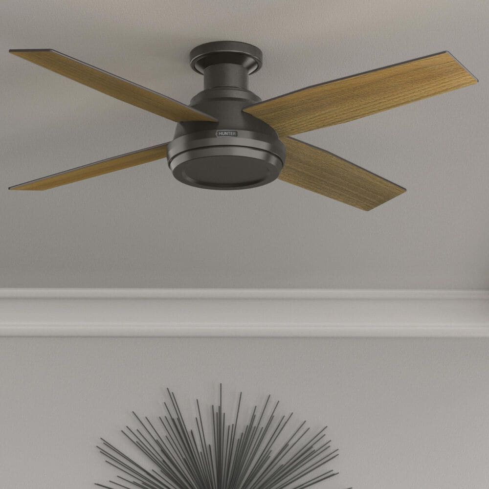 Hunter Dempsey Low Profile 52&quot; Ceiling Fan in Noble Bronze, , large