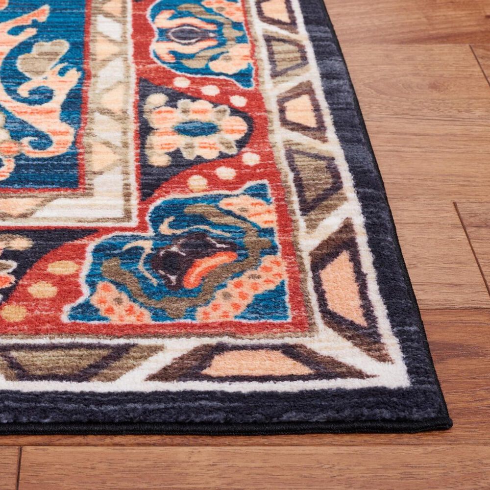 Safavieh Riviera 6&#39;7&quot; Square Red and Navy Area Rug, , large