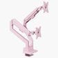 Arozzi Alzare Neo Duo Dual Arm Gas Spring Monitor Arm in Pink, , large