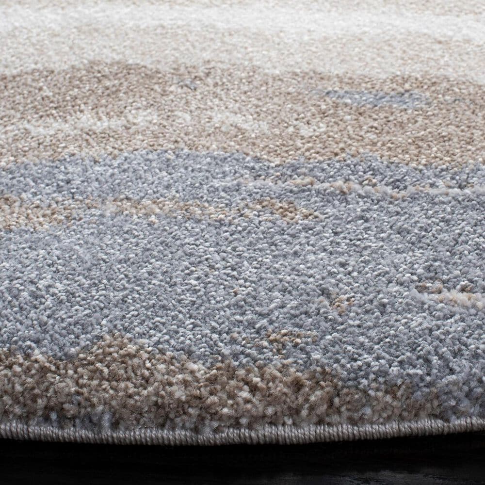 Safavieh Cyrus Shag CYR126A 6&#39;7&quot; Round Ivory and Grey Area Rug, , large