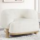 Coaster Lawler Barrel Back Accent Chair in Ivory, , large