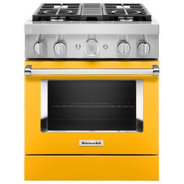 KitchenAid 4.1 Cu. Ft. Freestanding Dual Fuel Range with True Convection in Yellow Pepper, , large