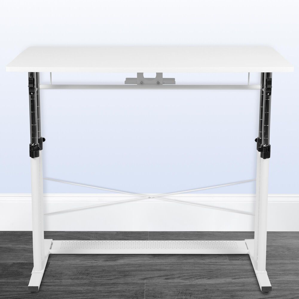 Flash Furniture 35.75" Adjustable Table in White, , large