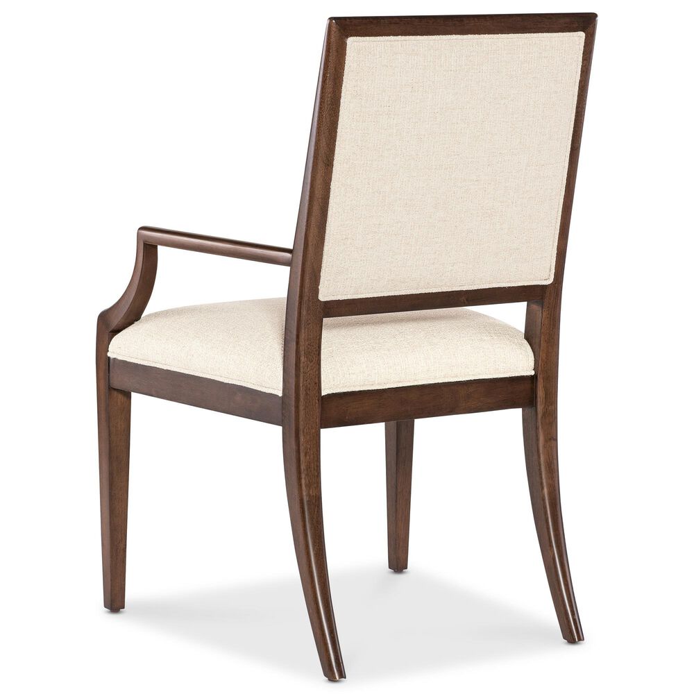 Hooker Furniture Archives Arm Chair with Curate Wheat Upholstered in Classic Walnut, , large