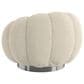 Emerald Home Furnishings Lily Pumpkin Swivel Chair in White Boucle, , large
