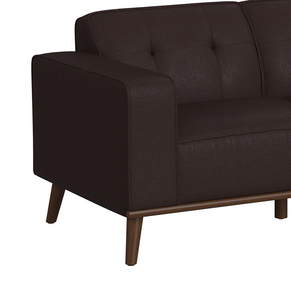 Mayberry Hill Destiny Stationary Loveseat in Pebble Brown, , large