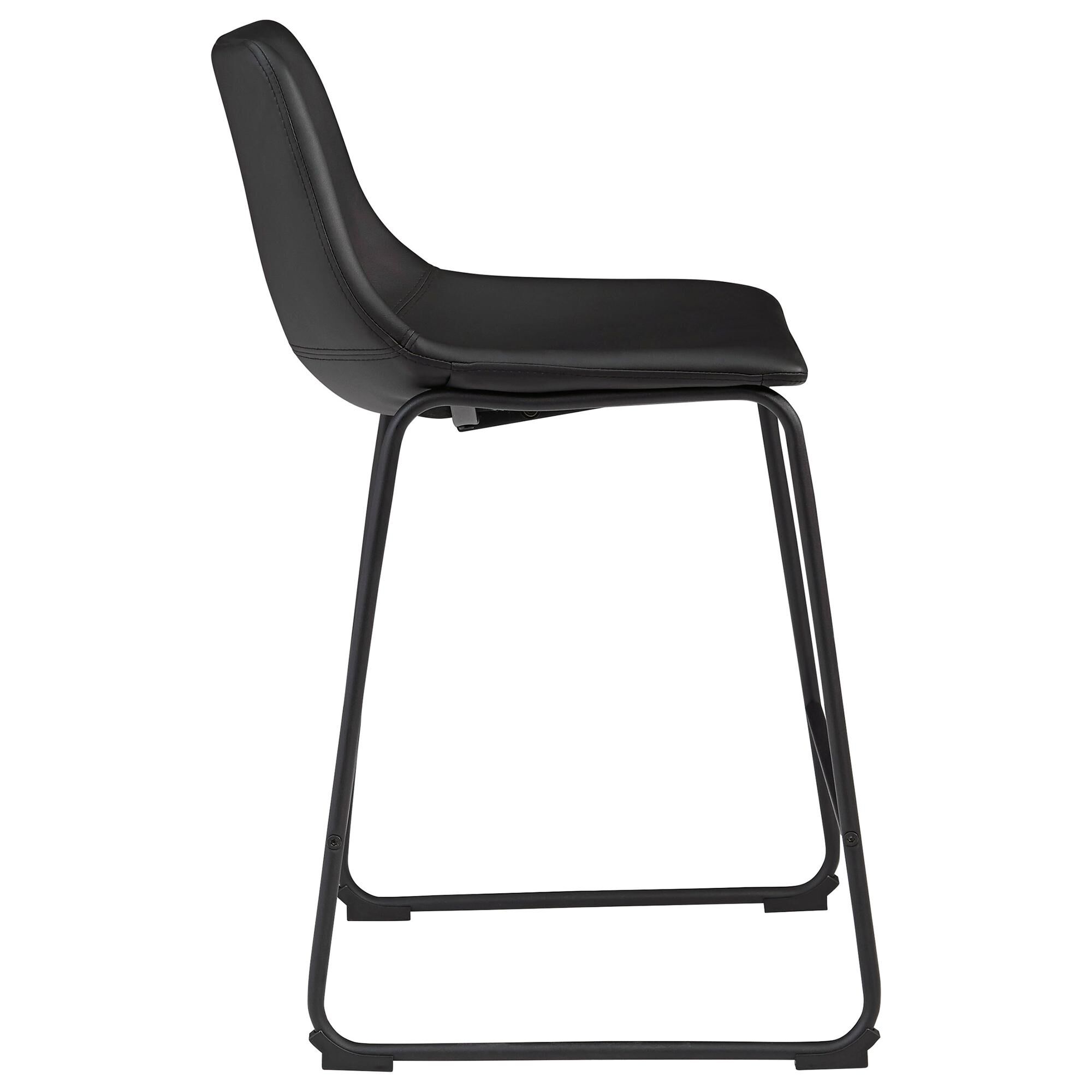 Signature Design by Ashley Centiar Upholstered Barstool in Black