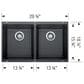 Blanco Precis 30" Equal Double Bowl Kitchen Sink in Soft White, , large
