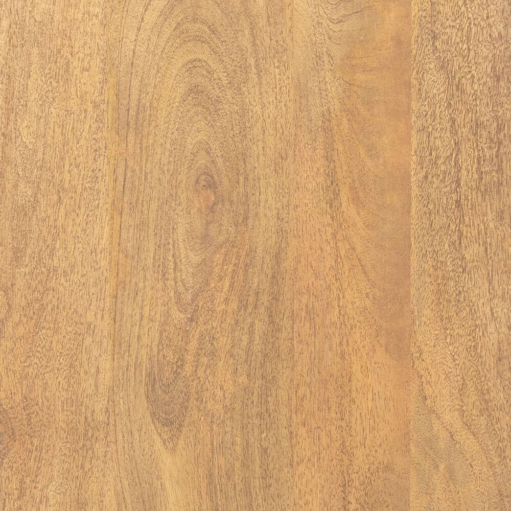 Mercana Baron 4-Door Light Wood with Gunmetal Open Shelving Unit in Brown, , large