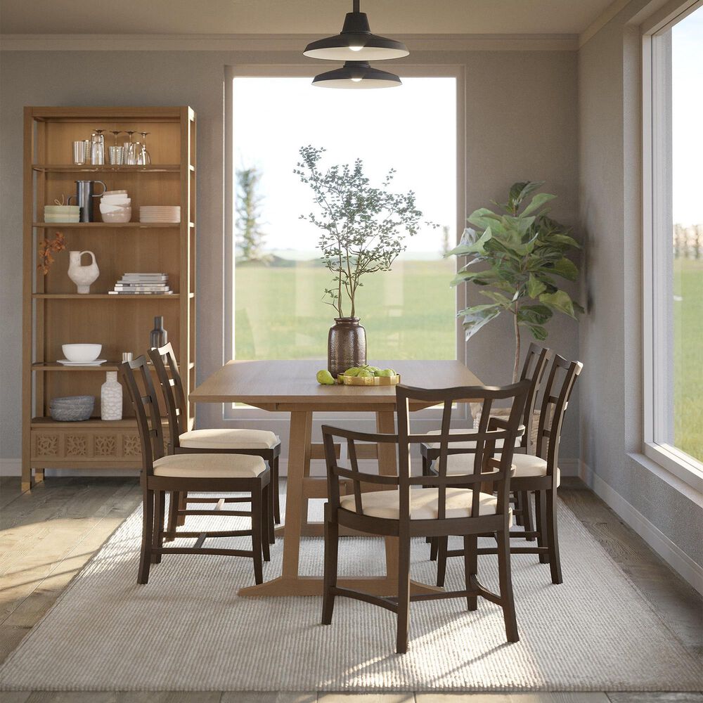 Stickley Furniture Surrey Hills Dining Arm Chair with Kiln Dried Solid Oak Frame in Mink, , large