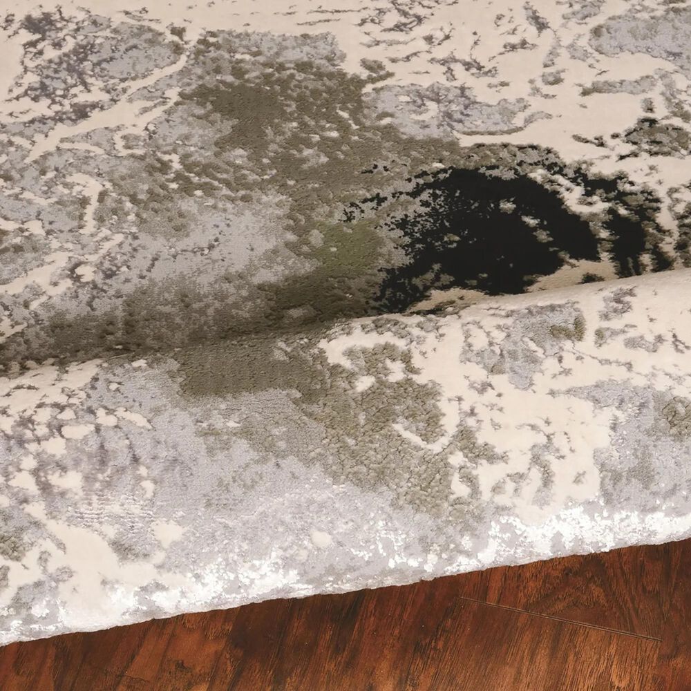 Kas Oriental Rugs Luna Nightscape 5&#39;3&quot; x 7&#39;7&quot; Silver Area Rug, , large