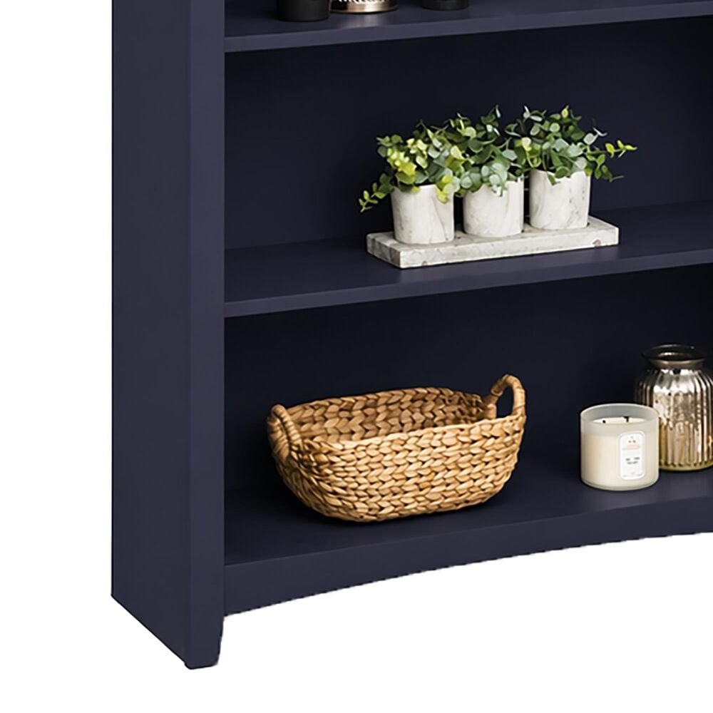 Archbold Furniture Alder 5-Shelf Bookcase in Navy Blue, , large