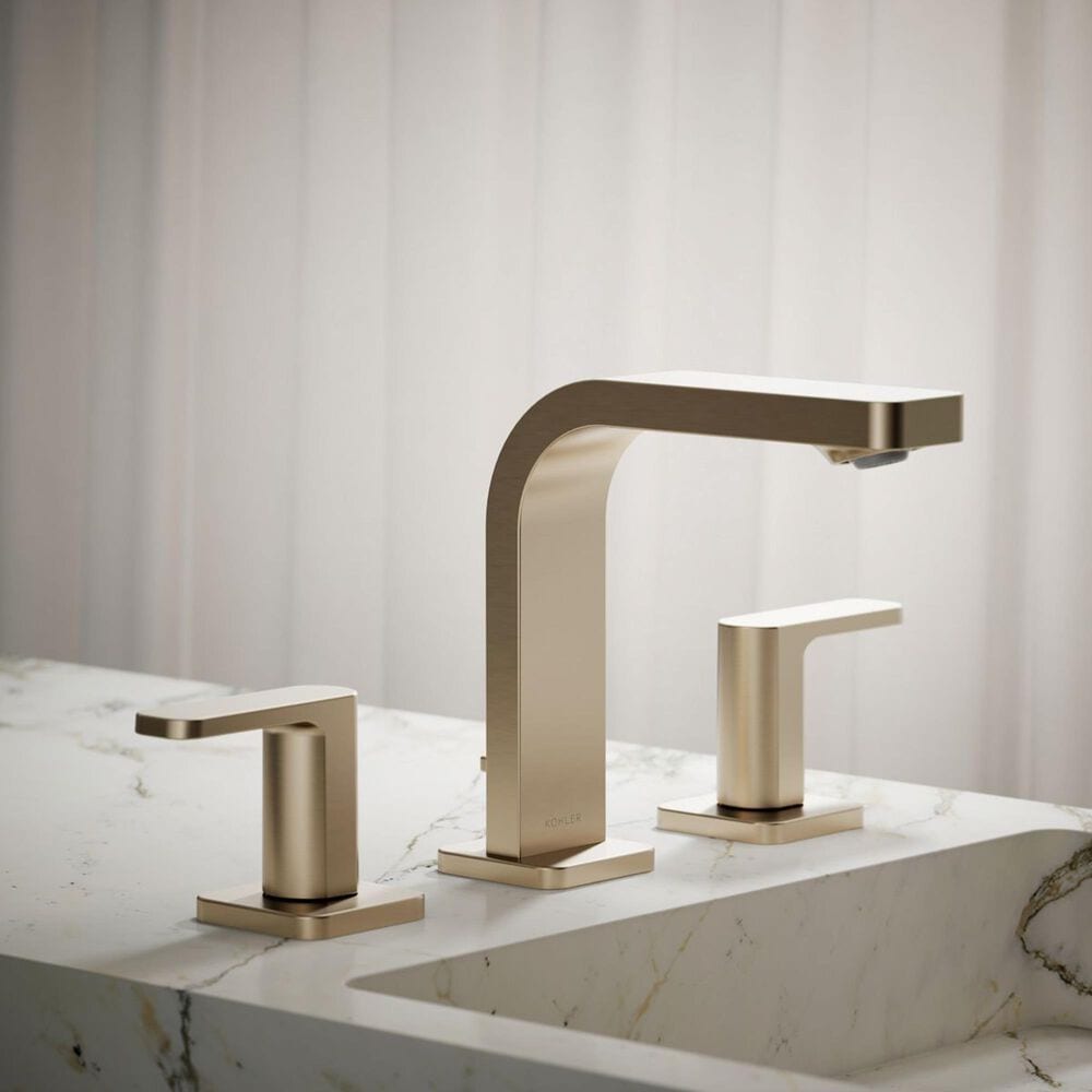 Kohler Parallel Widespread Bathroom Sink Faucet in Vibrant Brushed Bronze, , large