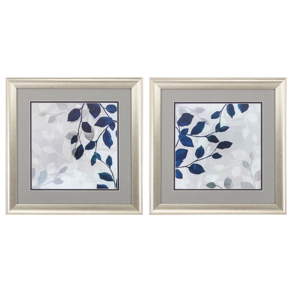 Propac Leaves in the Mist Wall Art in Blue (Set of 2), , large