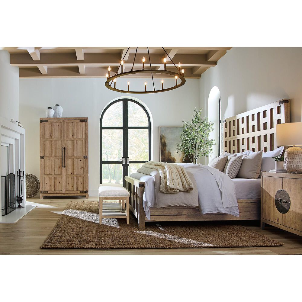 Hooker Furniture Vineyard Row Bedroom Bench in Sonoma, , large
