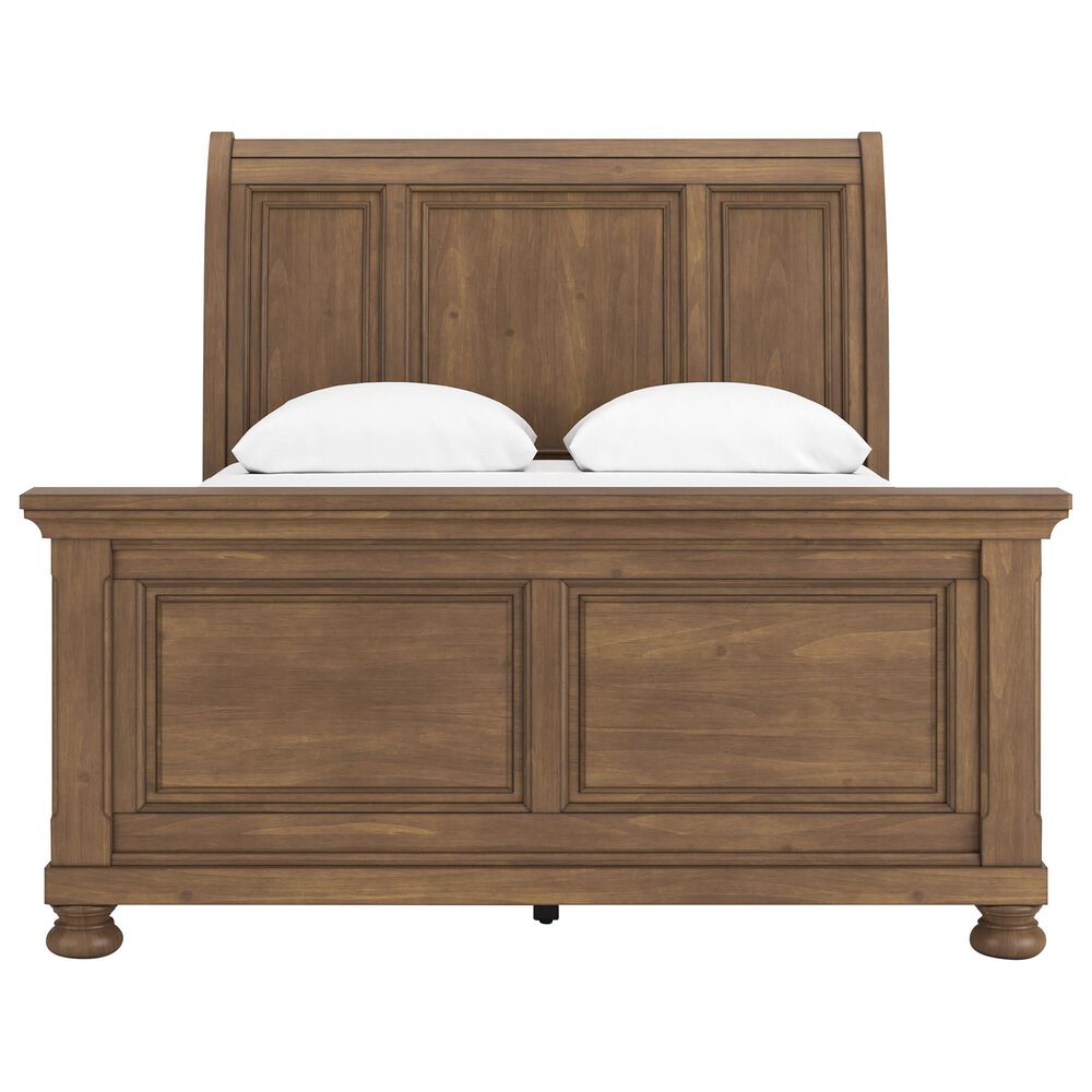 Ashley Feddinger Queen Sleigh Bed in Chestnut Brown, , large