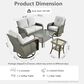 HOMLUX 6-Piece Patio Conversation Set in Gray, , large