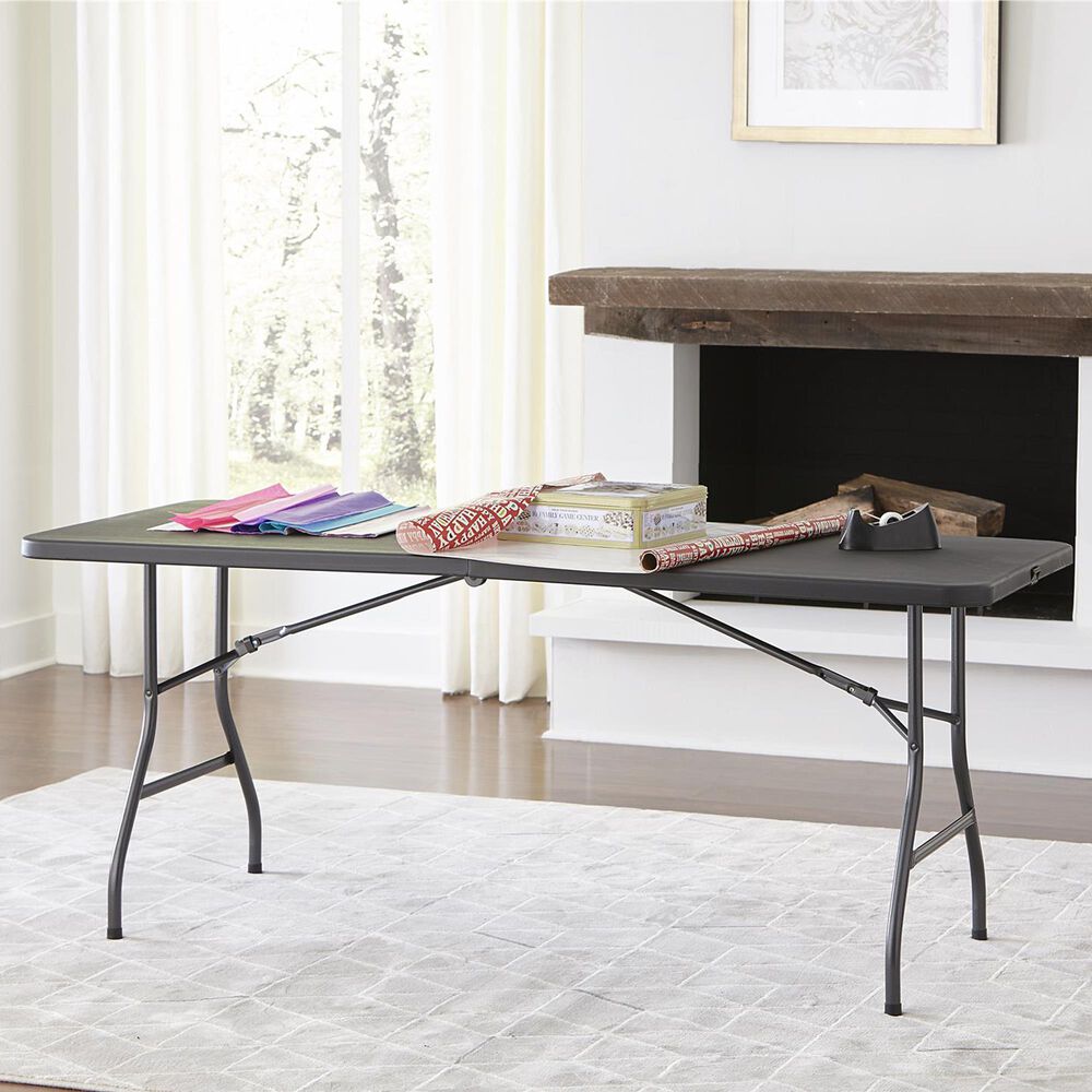 DHP 6&#39; Folding Table in Black, , large